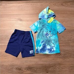 Sonic the Hedgehog Size 7 Kids Shirt and Shorts